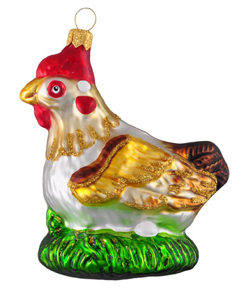 Henne aus Glas – Christbaumschmuck