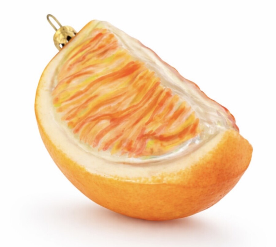 Orangenspalte aus Glas 