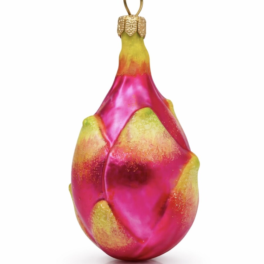 Drachenfrucht aus Glas – Christbaumschmuck