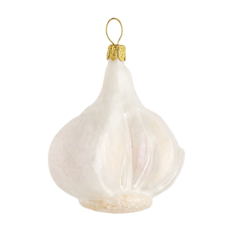 Knoblauch aus Glas – handbemalter Christbaumschmuck