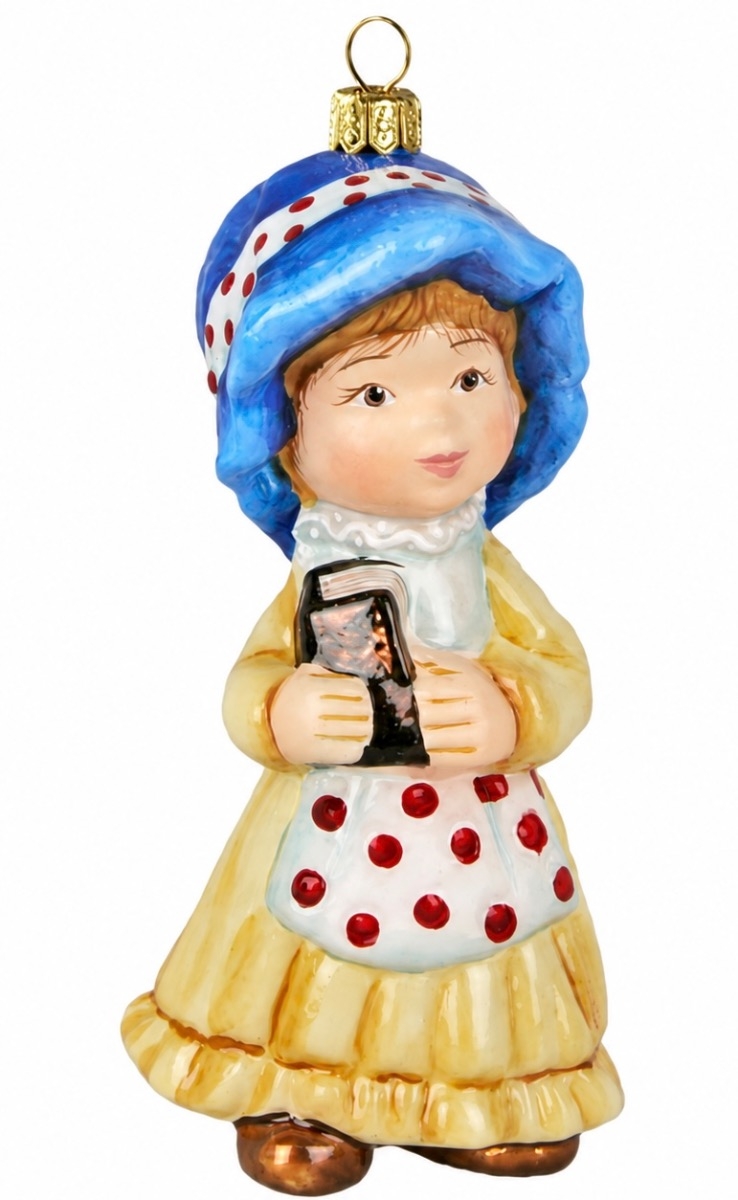Mädchen mit Buch–Christbaumschmuck aus Glas
