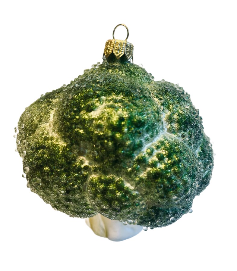Brokkoli Christbaumschmuck aus Glas 