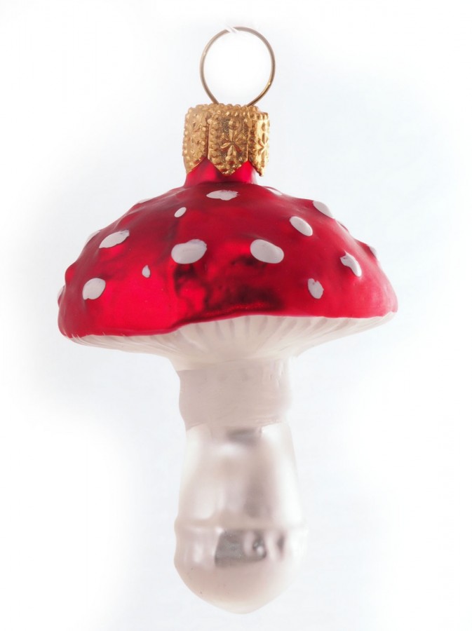 Weihnachtskugel Fliegenpilz klein