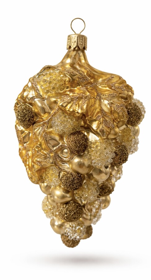 Christbaumschmuck aus Glas Traube-mundgeblasen-handbemalt
