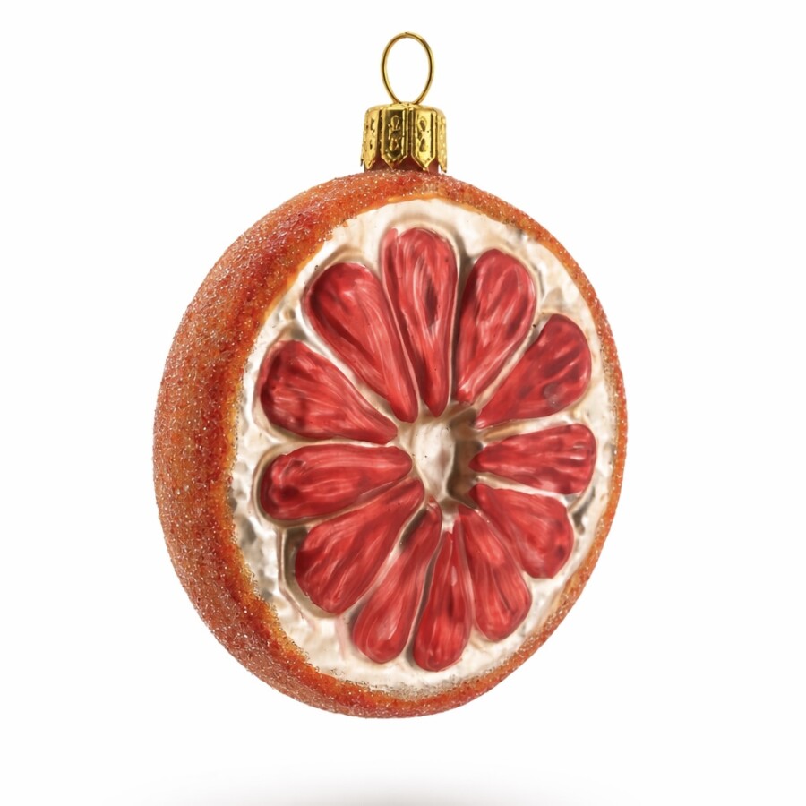 Grapefruit aus Glas – ausgefallener Christbaumschmuck