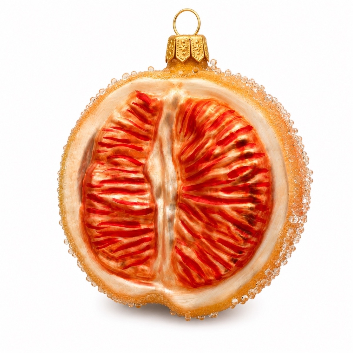 Grapefruit aus Glas Christbaumschmuck