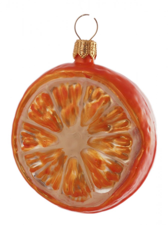 Mandarinenscheibe-mundgeblasener Christbaumschmuck