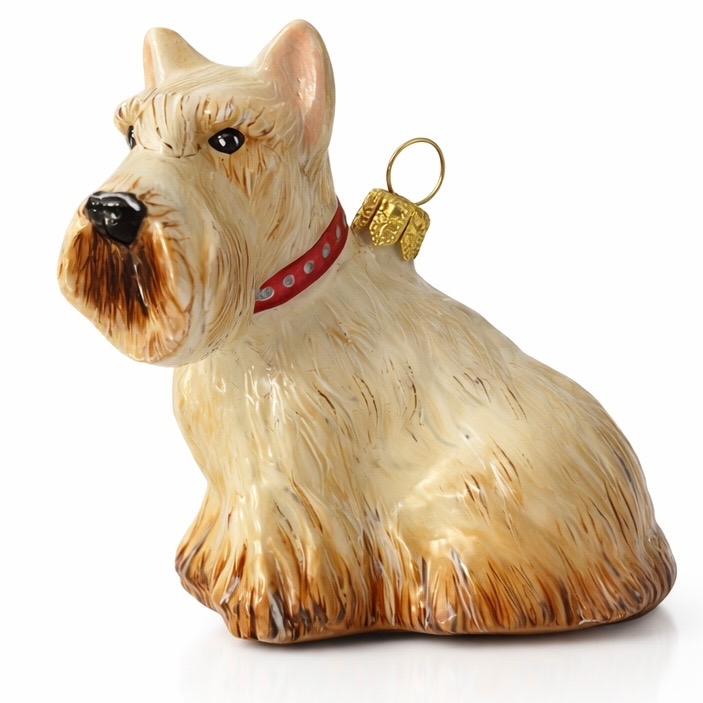 Schnauzer aus Glas Christbaumschmuck