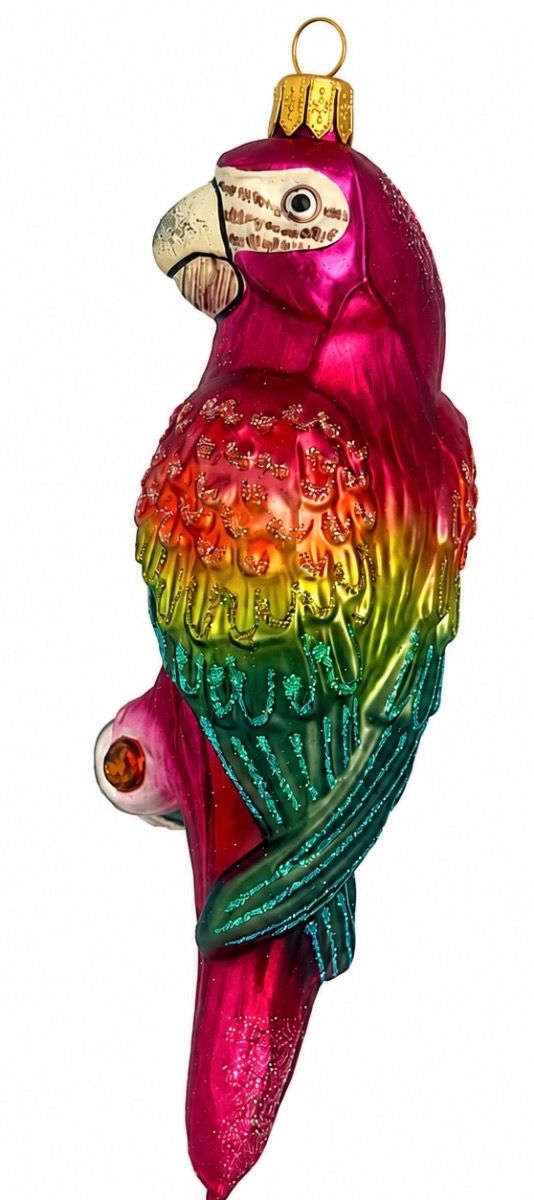 Papagei aus Glas Christbaumschmuck