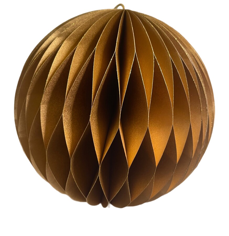 Papierkugel 12,5 cm – Weihnachtsdeko von Only Natural, handgefertigt