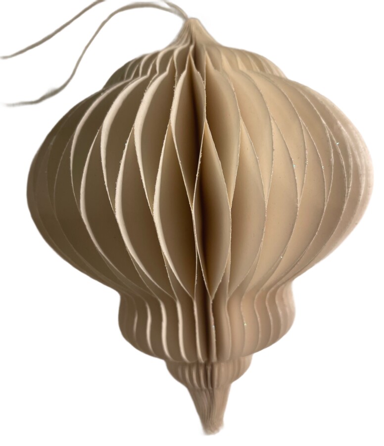Papierornament Tropfen 17,5 cm – Weihnachtsdeko von Only Natural, handgefertigt