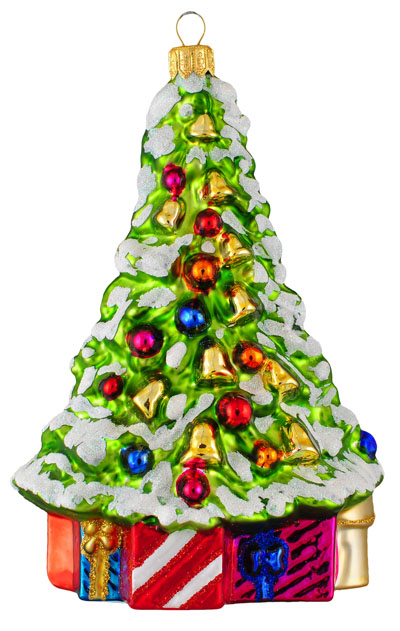 Grosser glänzender Weihnachtsbaum