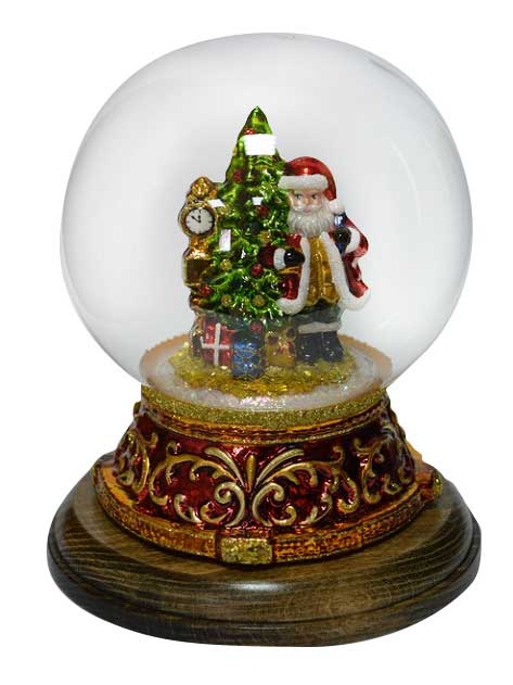 Weihnachtslandschaft in der Glaskugel zum Aufstellen 