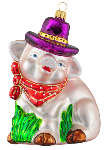 Glücksschweinchen aus Glas – Christbaumschmuck & Glücksbringer
