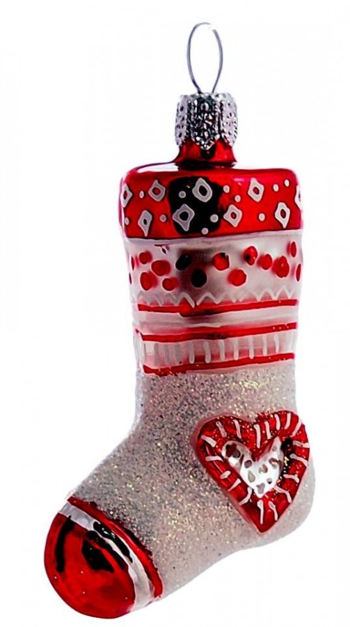 Weihnachtssocke-Christbaumschmuck aus Glas