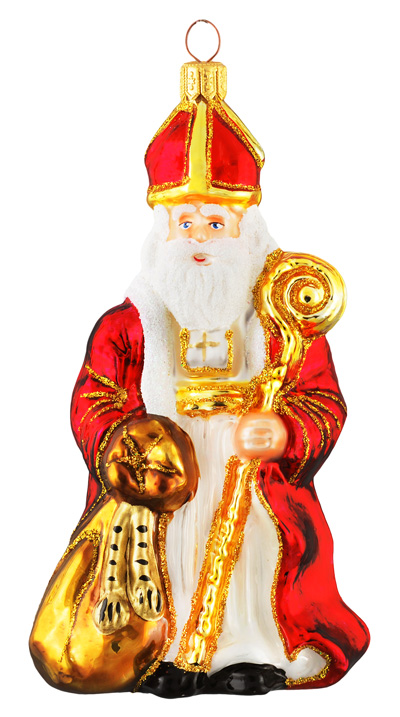 Bischof / Nikolaus Christbaumschmuck aus Glas