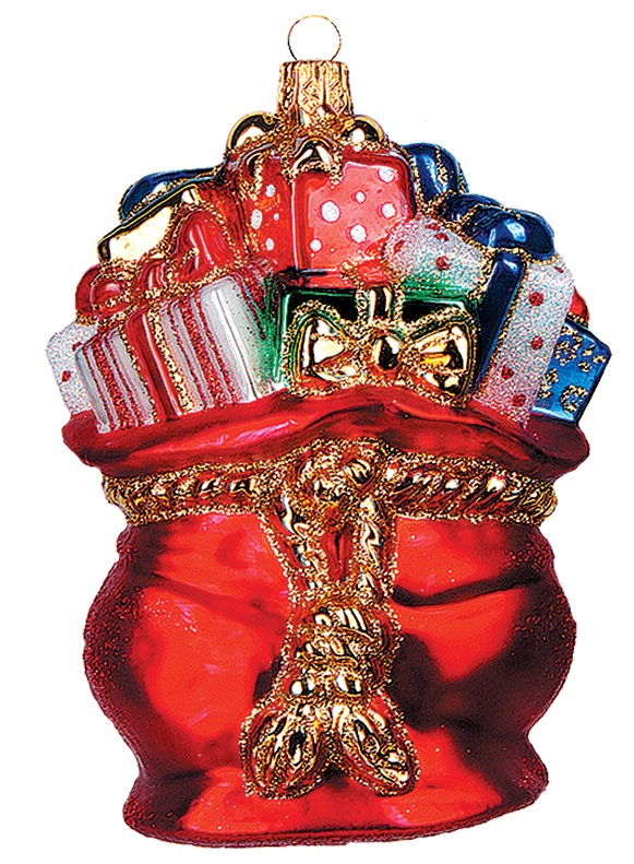 Weihnachtssack mit Geschenken-Max Glass Ornaments