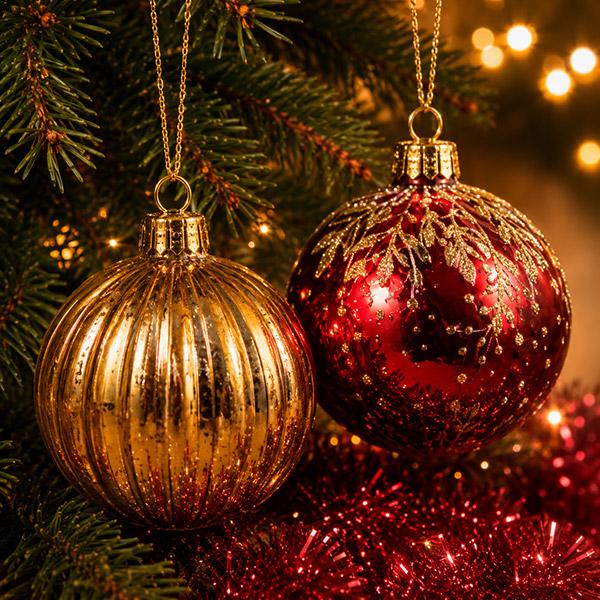 Klassischer Christbaumschmuck