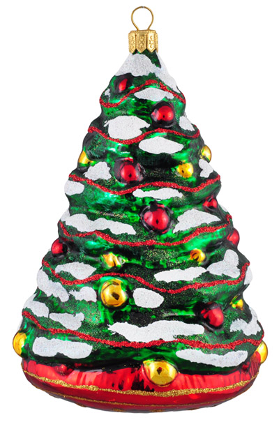 Festlicher Weihnachtsbaum-handgefertigter Glas Christbaumschmuck