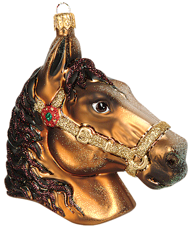 Ein Christbaumschmuck, den man einfach haben muss-elegantes Pferd aus Glas